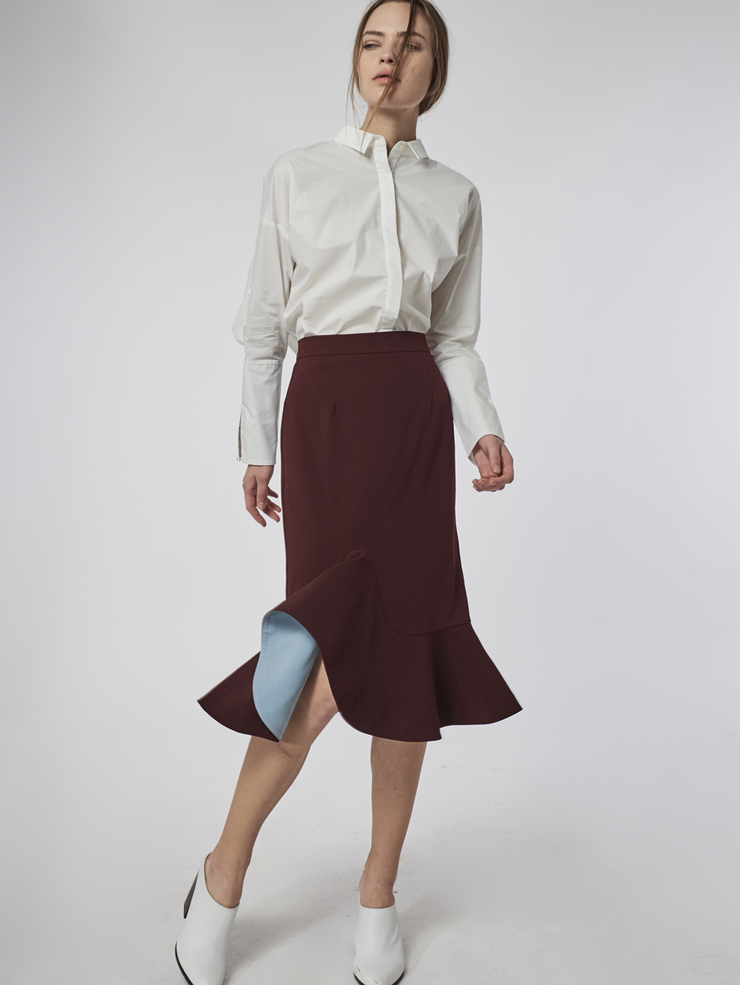 louren. mermaid pleats skirt の+inforsante.fr